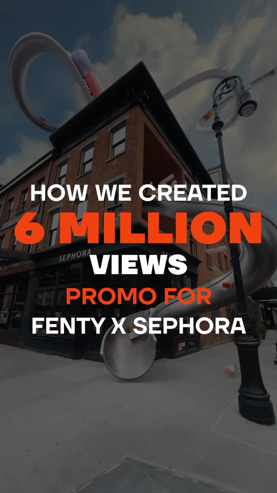 First slide of Fenty × Sephora · How we made it on FLAME CGI Instagram